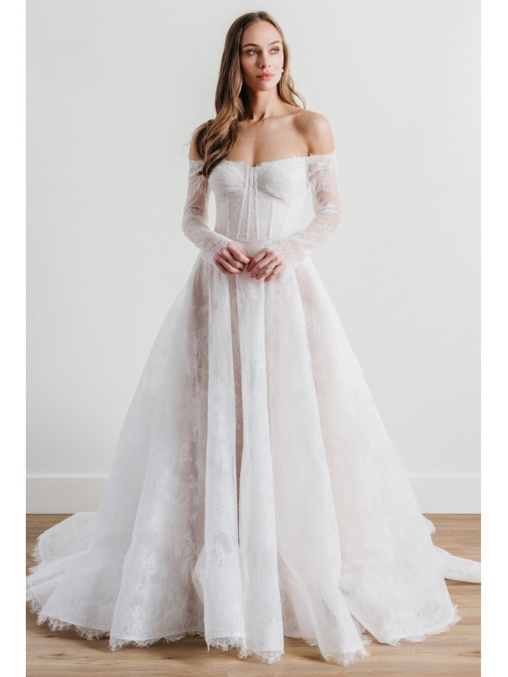 Wtoo Watters Anthropologie Pendant Wedding Ball Gown Ivory-Blush Size US 4 NWT